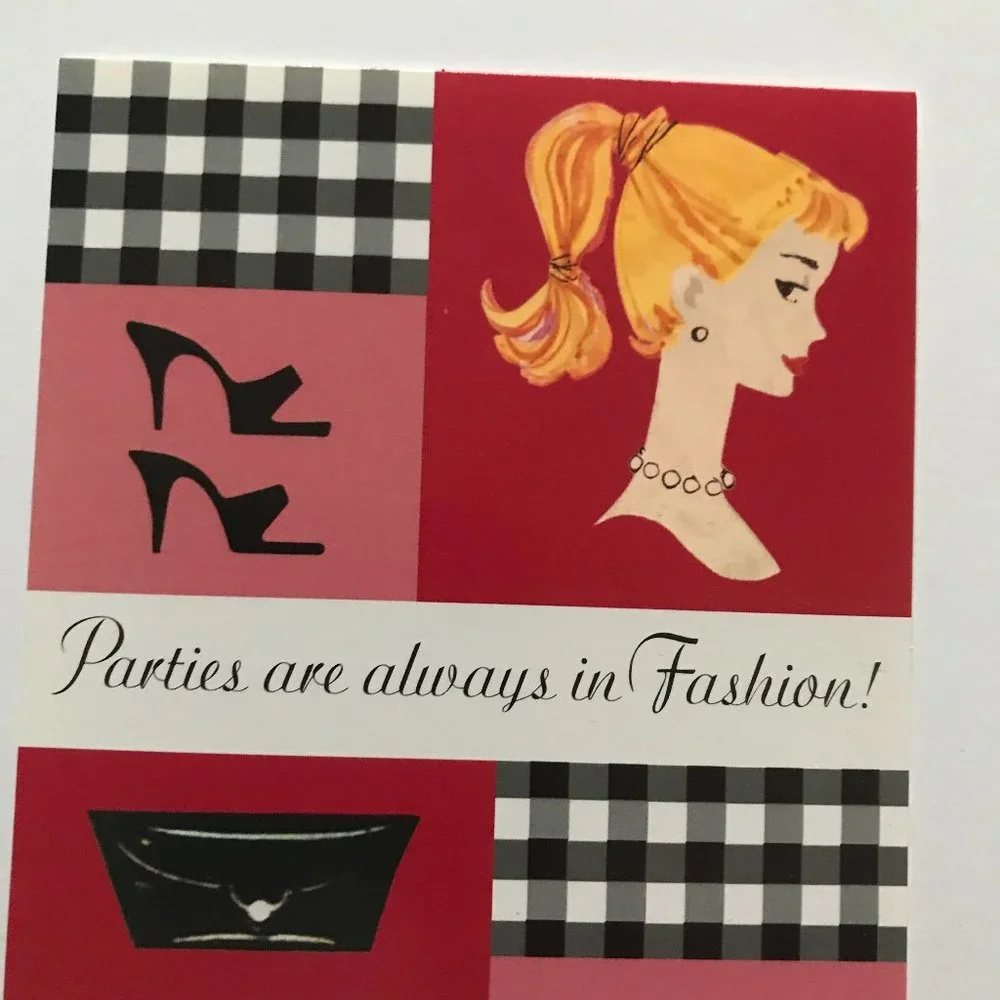 Barbie Invitation Cards Hallmark 2003 Retro New